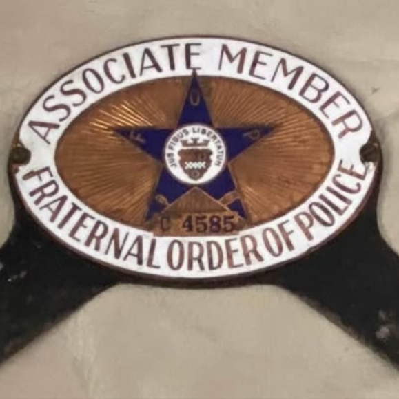 Fraternal Order of Police Associate Member ANTIQUE 1920-1930s RARE TOPPER EMBLEM - Picture 11 of 16